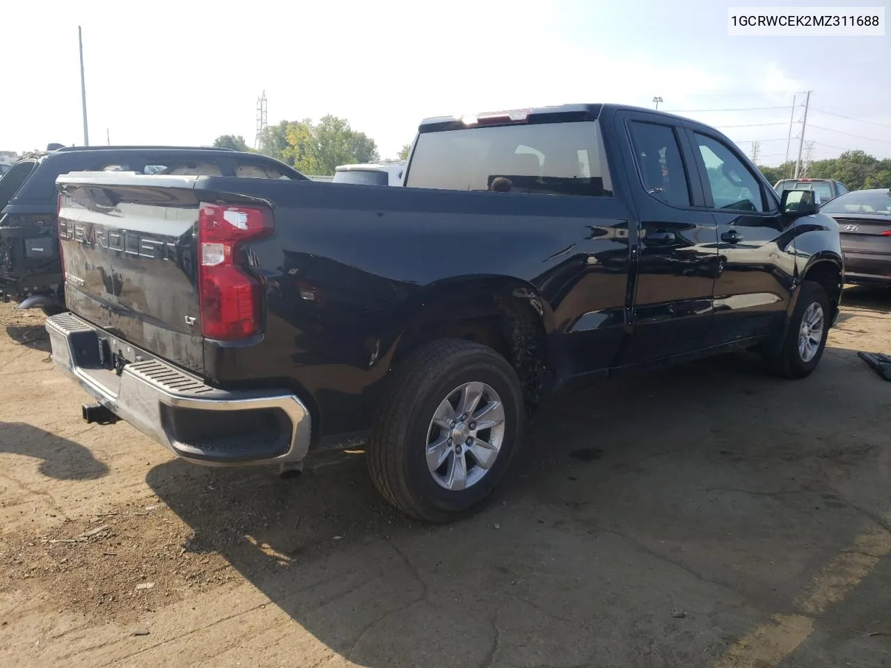 1GCRWCEK2MZ311688 2021 Chevrolet Silverado C1500 Lt