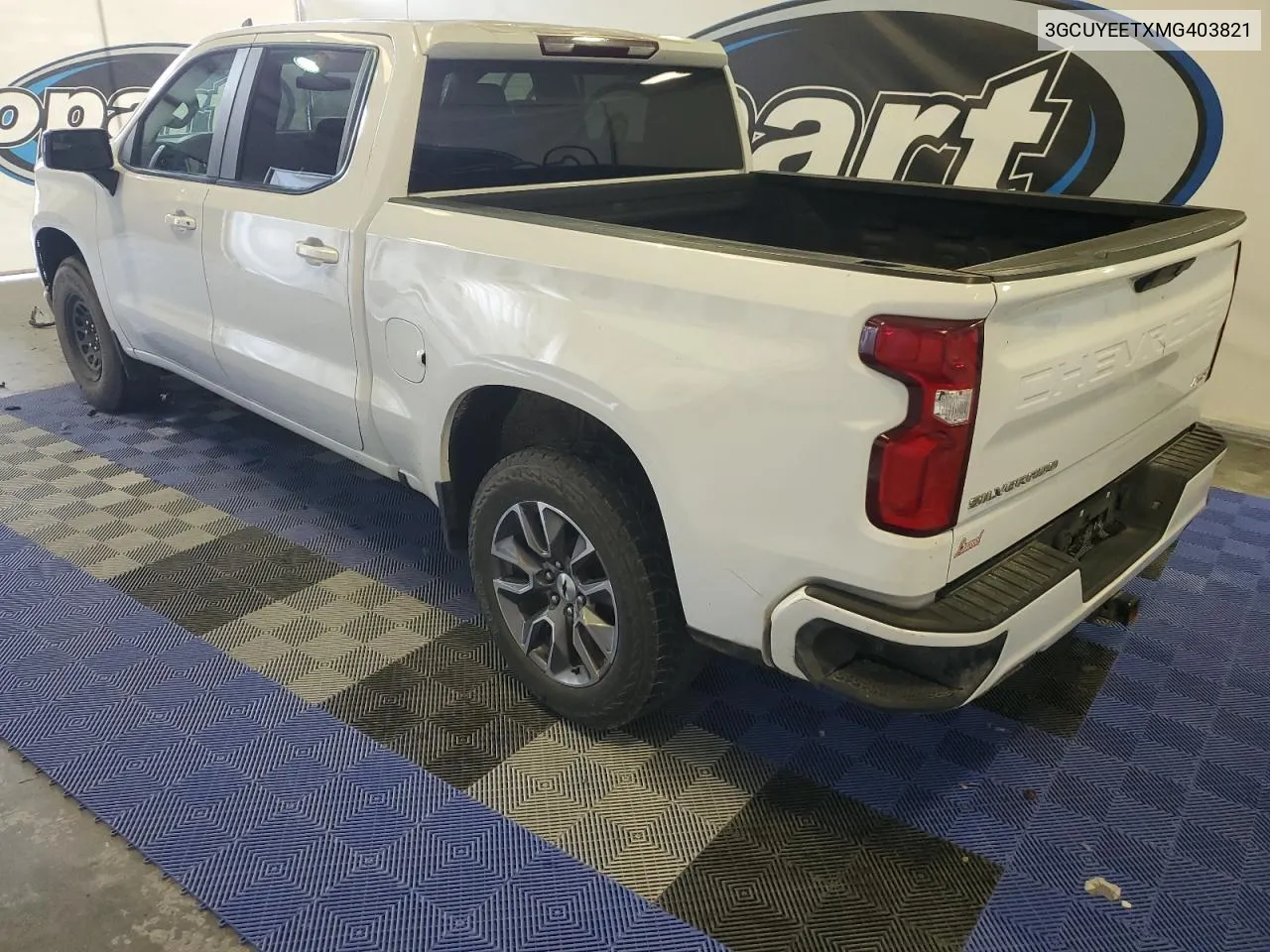 2021 Chevrolet Silverado K1500 Rst VIN: 3GCUYEETXMG403821 Lot: 71666454