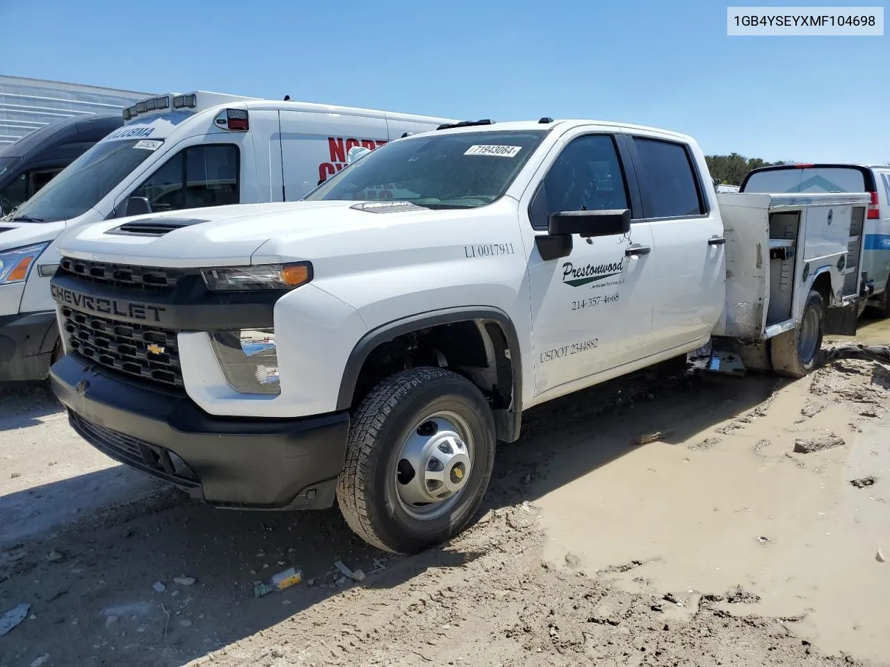 2021 Chevrolet Silverado K3500 VIN: 1GB4YSEYXMF104698 Lot: 71943064