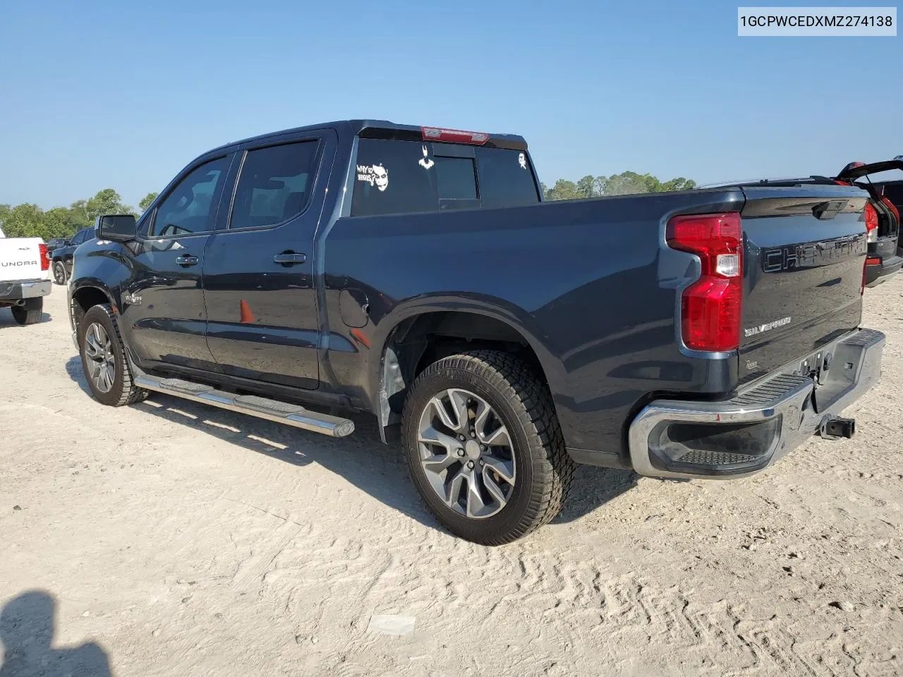 2021 Chevrolet Silverado C1500 Lt VIN: 1GCPWCEDXMZ274138 Lot: 72009924