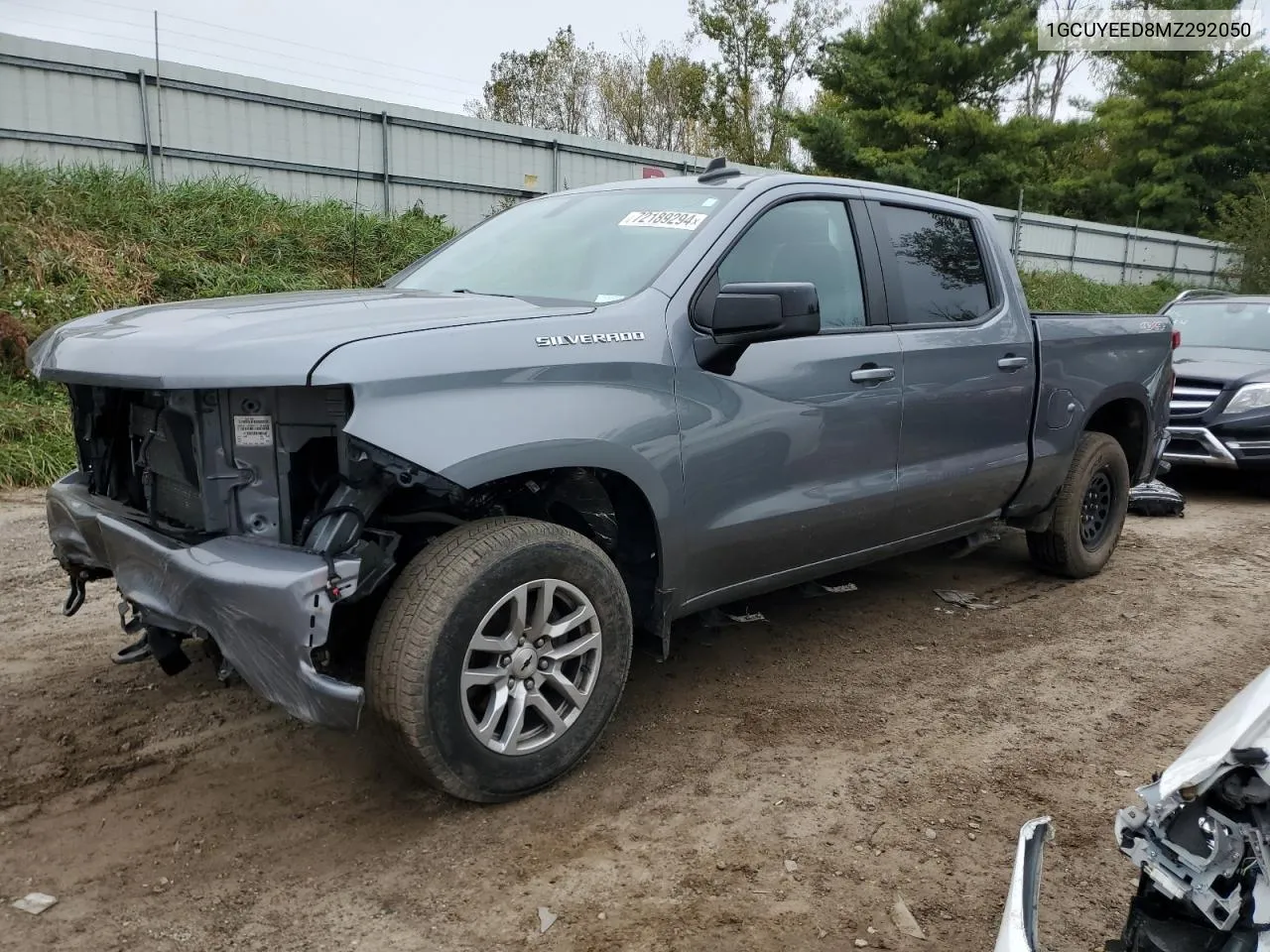 2021 Chevrolet Silverado K1500 Rst VIN: 1GCUYEED8MZ292050 Lot: 72189294