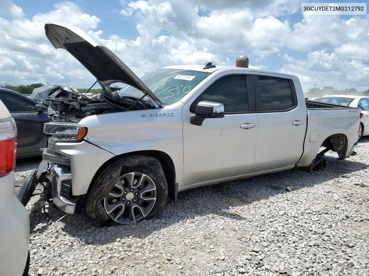 2021 Chevrolet Silverado K1500 Lt VIN: 3GCUYDET2MG212792 Lot: 72197924