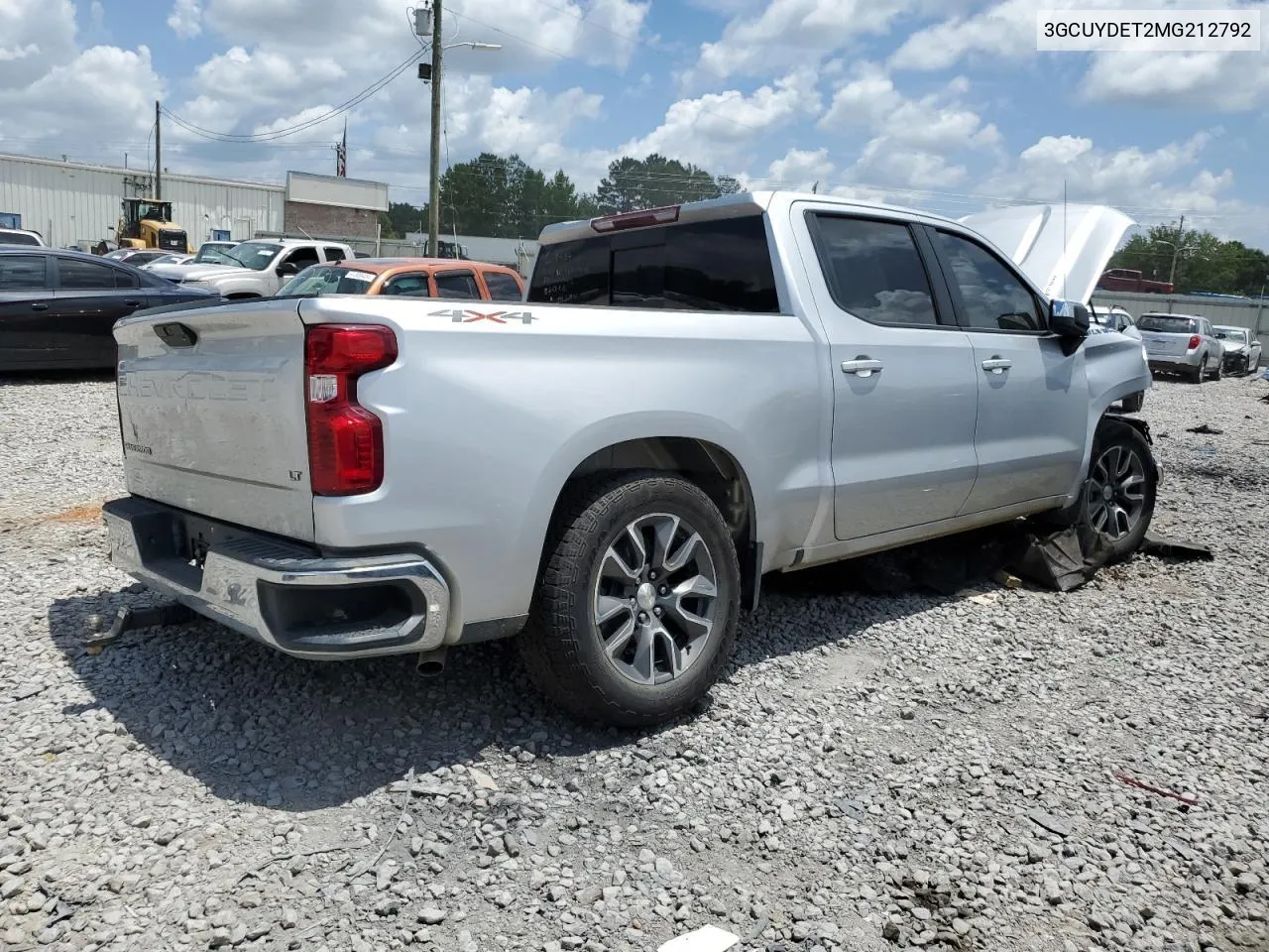 2021 Chevrolet Silverado K1500 Lt VIN: 3GCUYDET2MG212792 Lot: 72197924