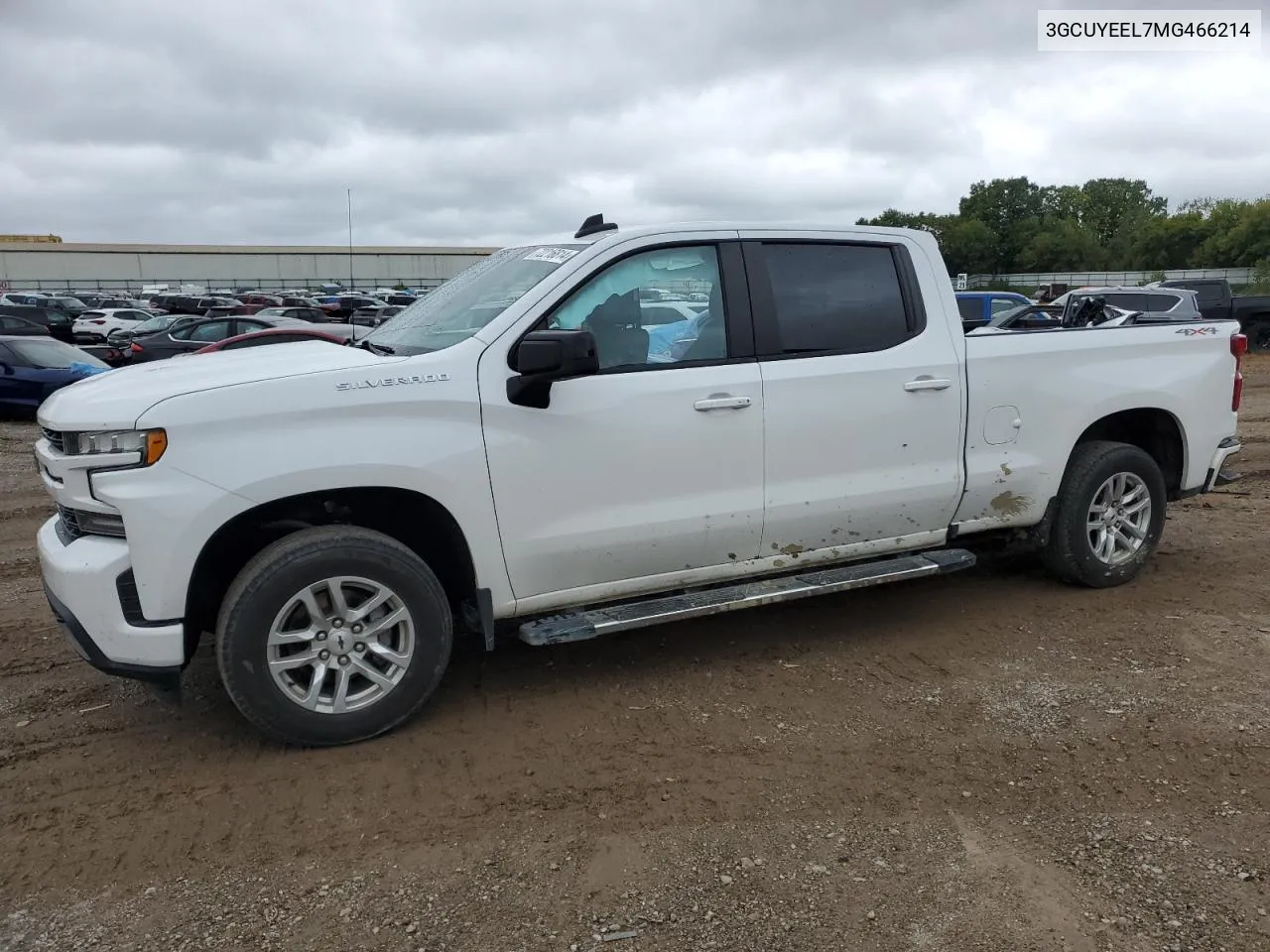 2021 Chevrolet Silverado K1500 Rst VIN: 3GCUYEEL7MG466214 Lot: 72216814