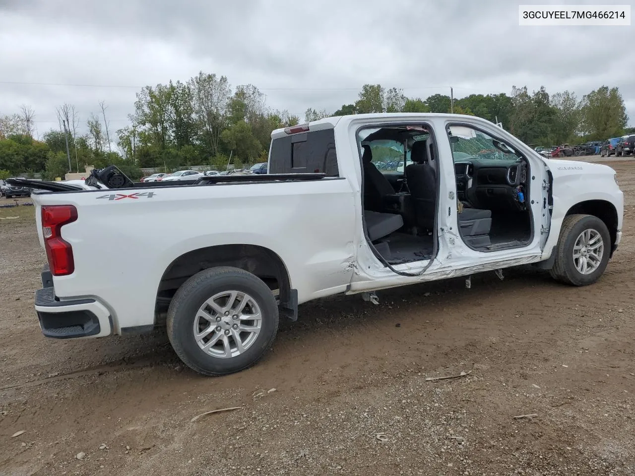 2021 Chevrolet Silverado K1500 Rst VIN: 3GCUYEEL7MG466214 Lot: 72216814