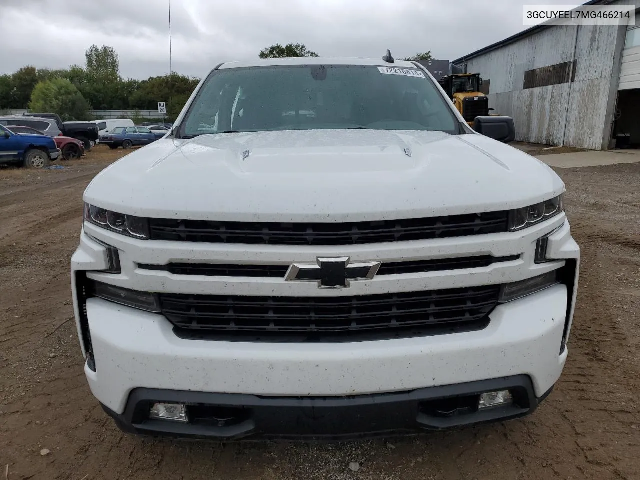 2021 Chevrolet Silverado K1500 Rst VIN: 3GCUYEEL7MG466214 Lot: 72216814