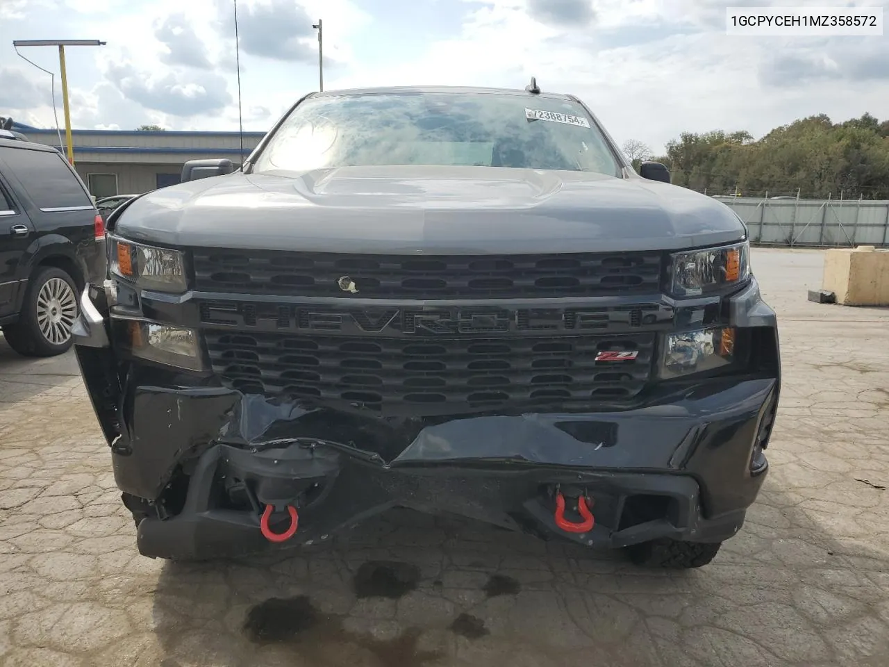 2021 Chevrolet Silverado K1500 Trail Boss Custom VIN: 1GCPYCEH1MZ358572 Lot: 72388754