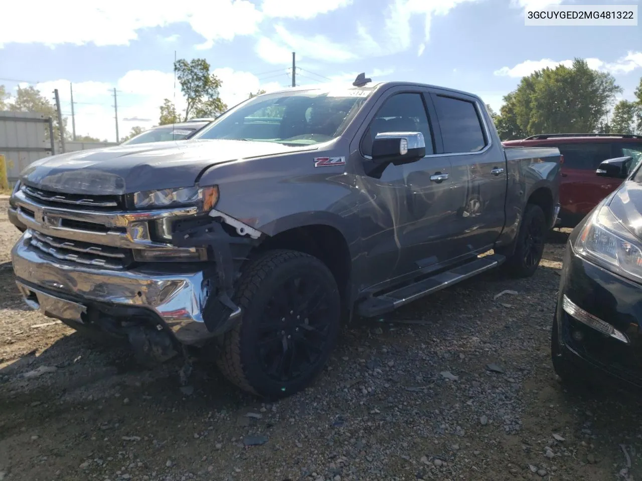 2021 Chevrolet Silverado K1500 Ltz VIN: 3GCUYGED2MG481322 Lot: 72798314