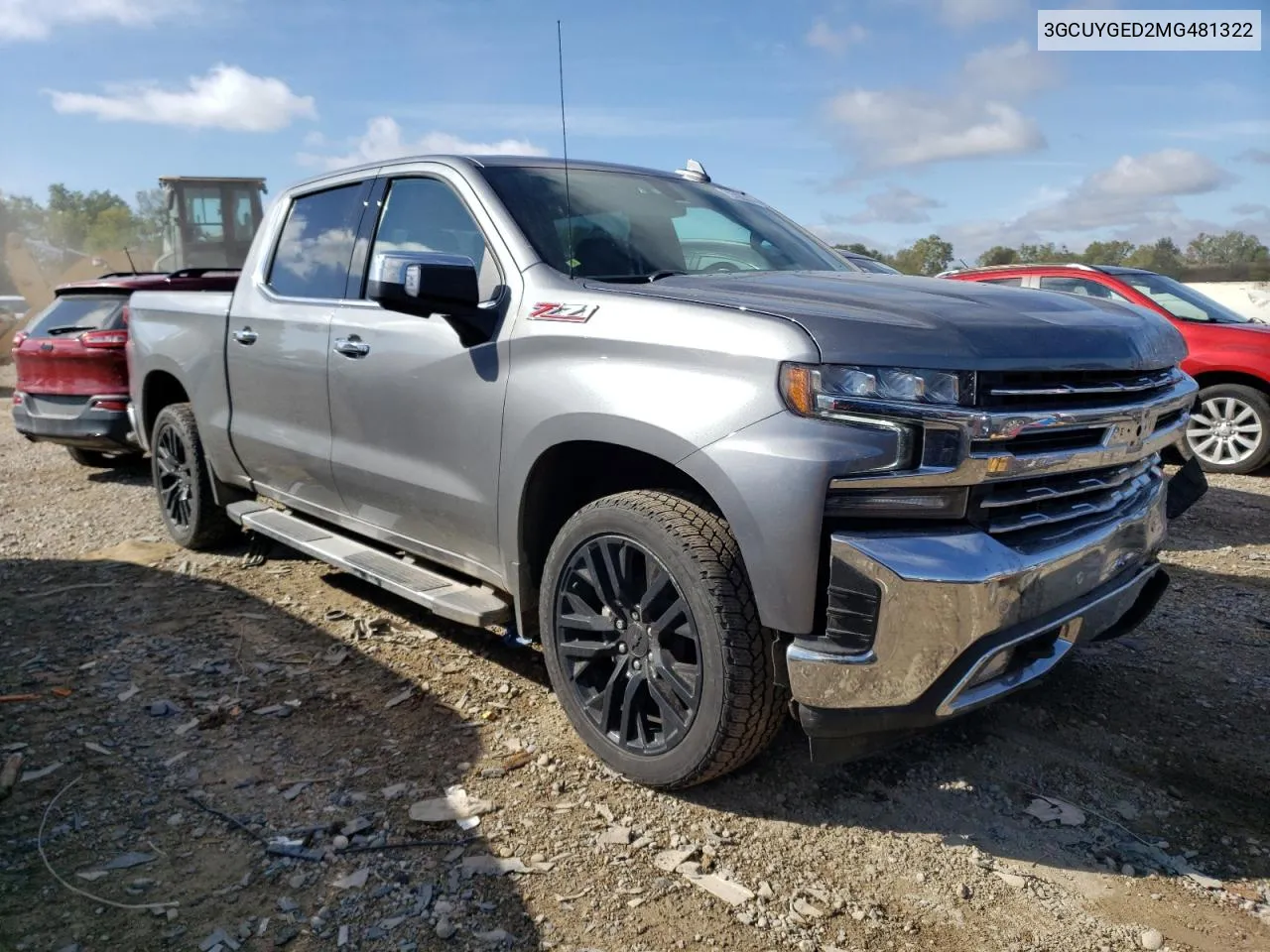 2021 Chevrolet Silverado K1500 Ltz VIN: 3GCUYGED2MG481322 Lot: 72798314