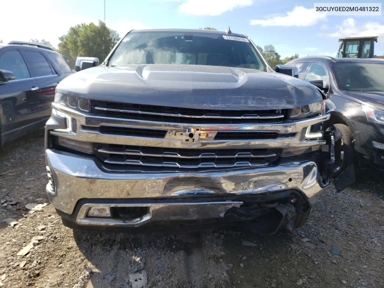 2021 Chevrolet Silverado K1500 Ltz VIN: 3GCUYGED2MG481322 Lot: 72798314