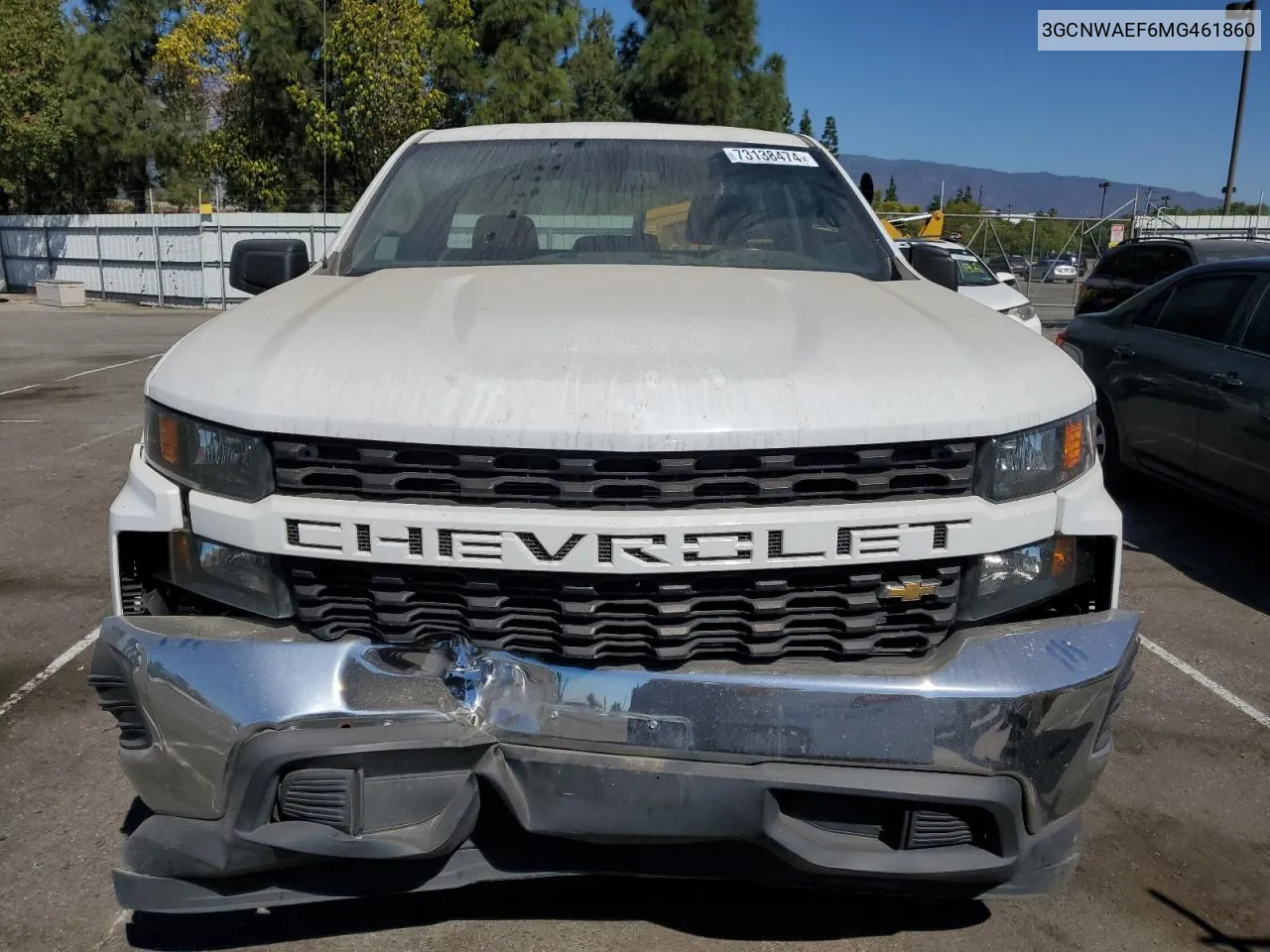 2021 Chevrolet Silverado C1500 VIN: 3GCNWAEF6MG461860 Lot: 73138474