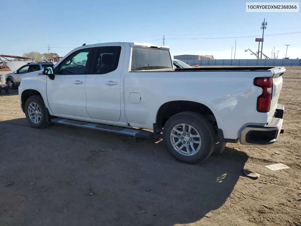 2021 Chevrolet Silverado K1500 Lt VIN: 1GCRYDEDXMZ368366 Lot: 73155384