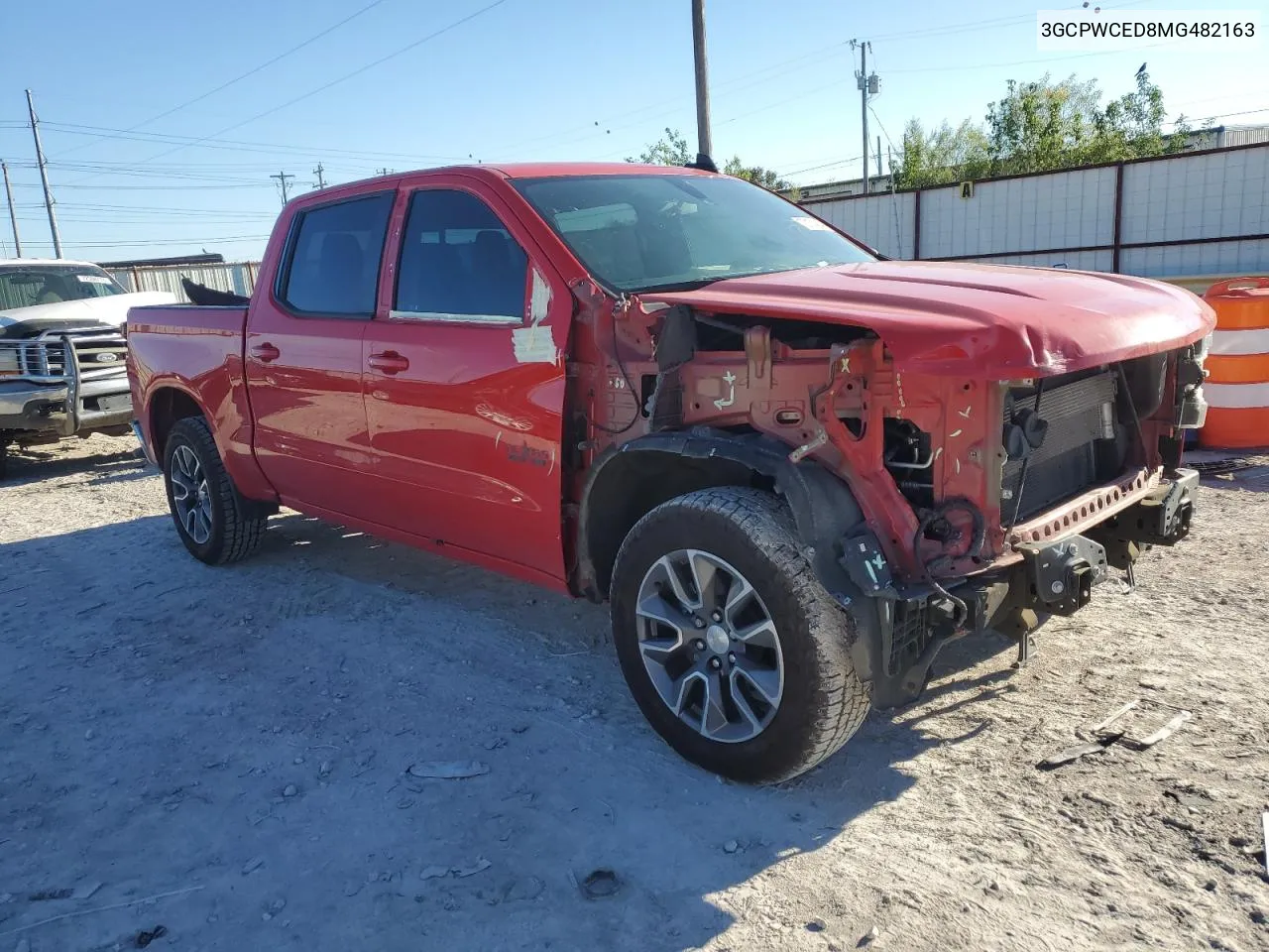 2021 Chevrolet Silverado C1500 Lt VIN: 3GCPWCED8MG482163 Lot: 73174004