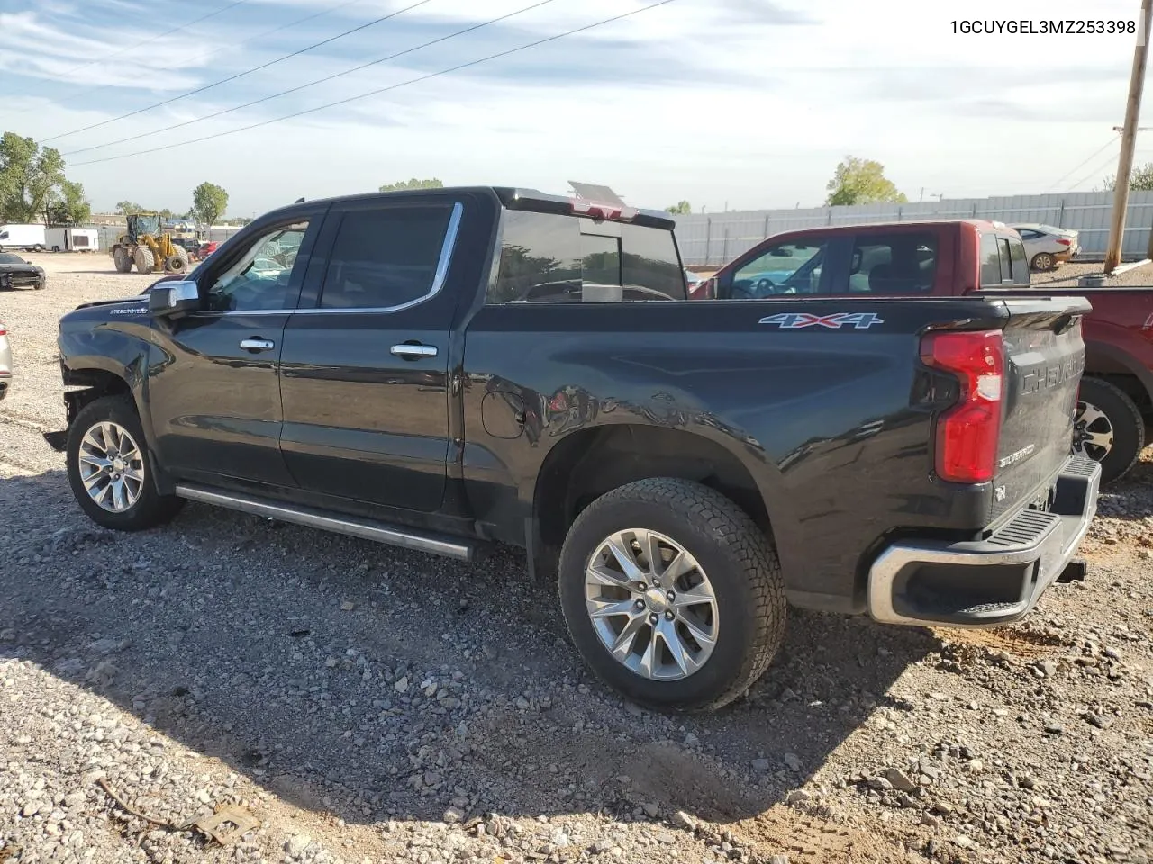 2021 Chevrolet Silverado K1500 Ltz VIN: 1GCUYGEL3MZ253398 Lot: 73219914