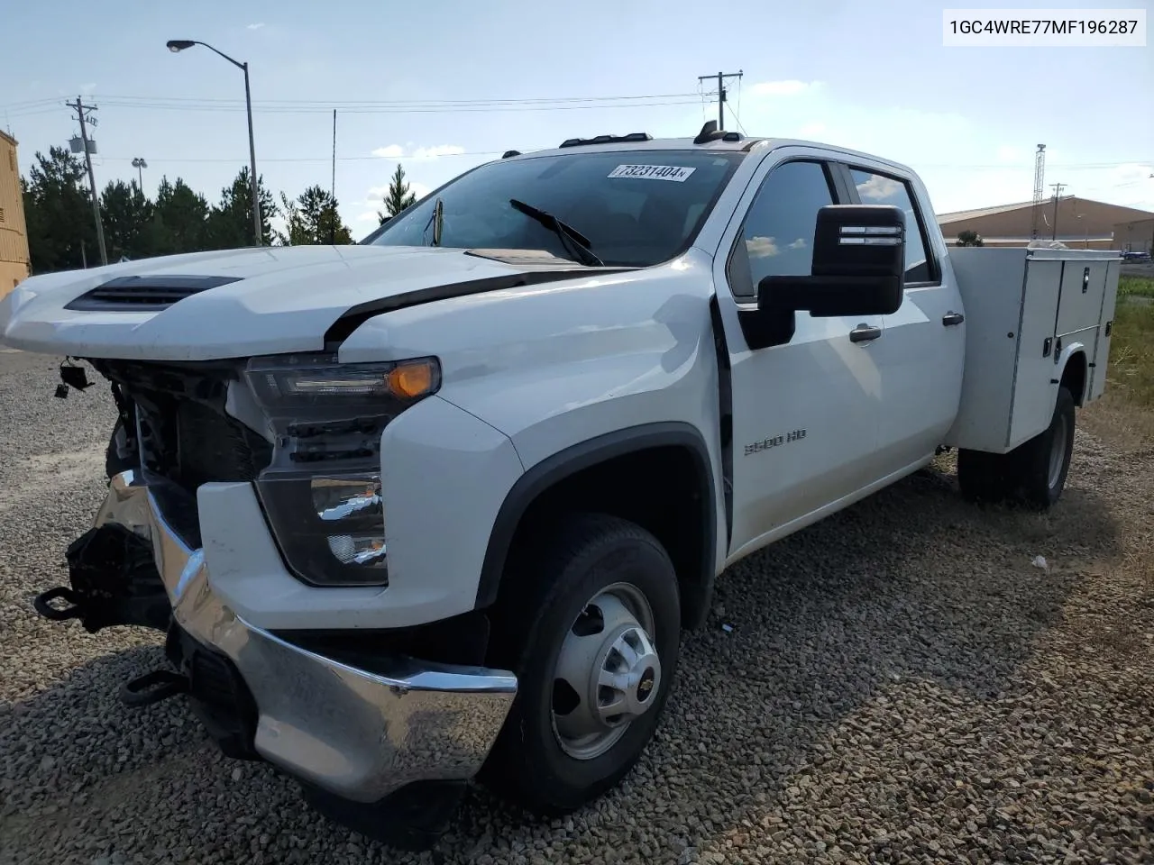 2021 Chevrolet Silverado C3500 VIN: 1GC4WRE77MF196287 Lot: 73231404