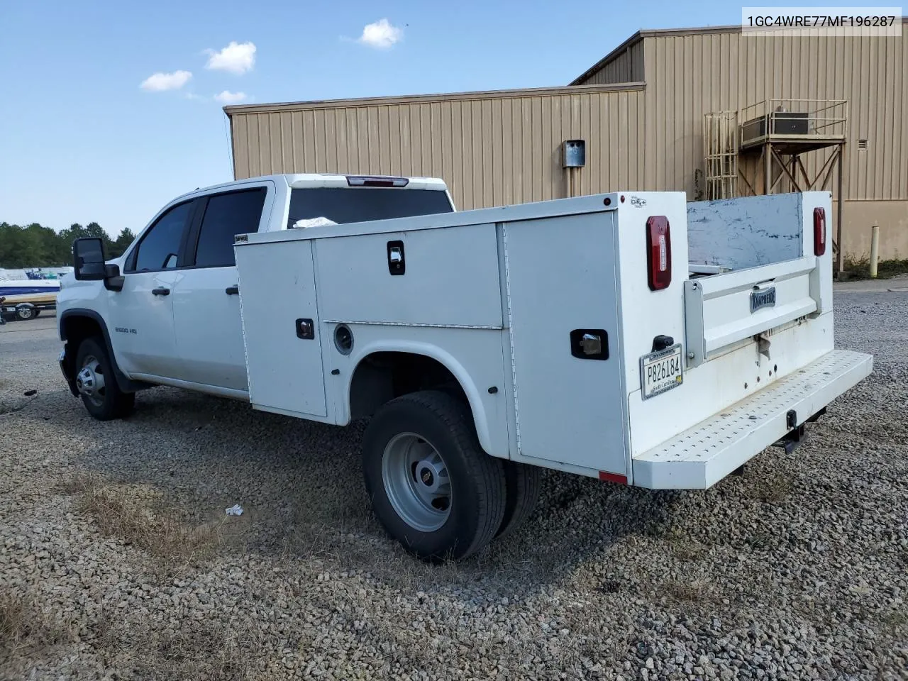 2021 Chevrolet Silverado C3500 VIN: 1GC4WRE77MF196287 Lot: 73231404