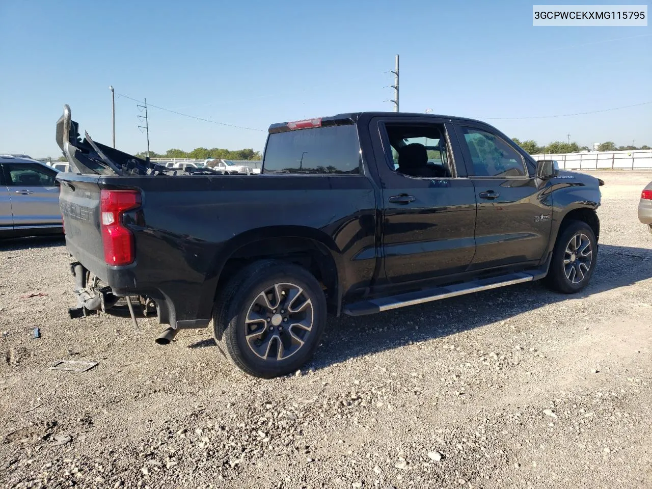 2021 Chevrolet Silverado C1500 Lt VIN: 3GCPWCEKXMG115795 Lot: 73244044