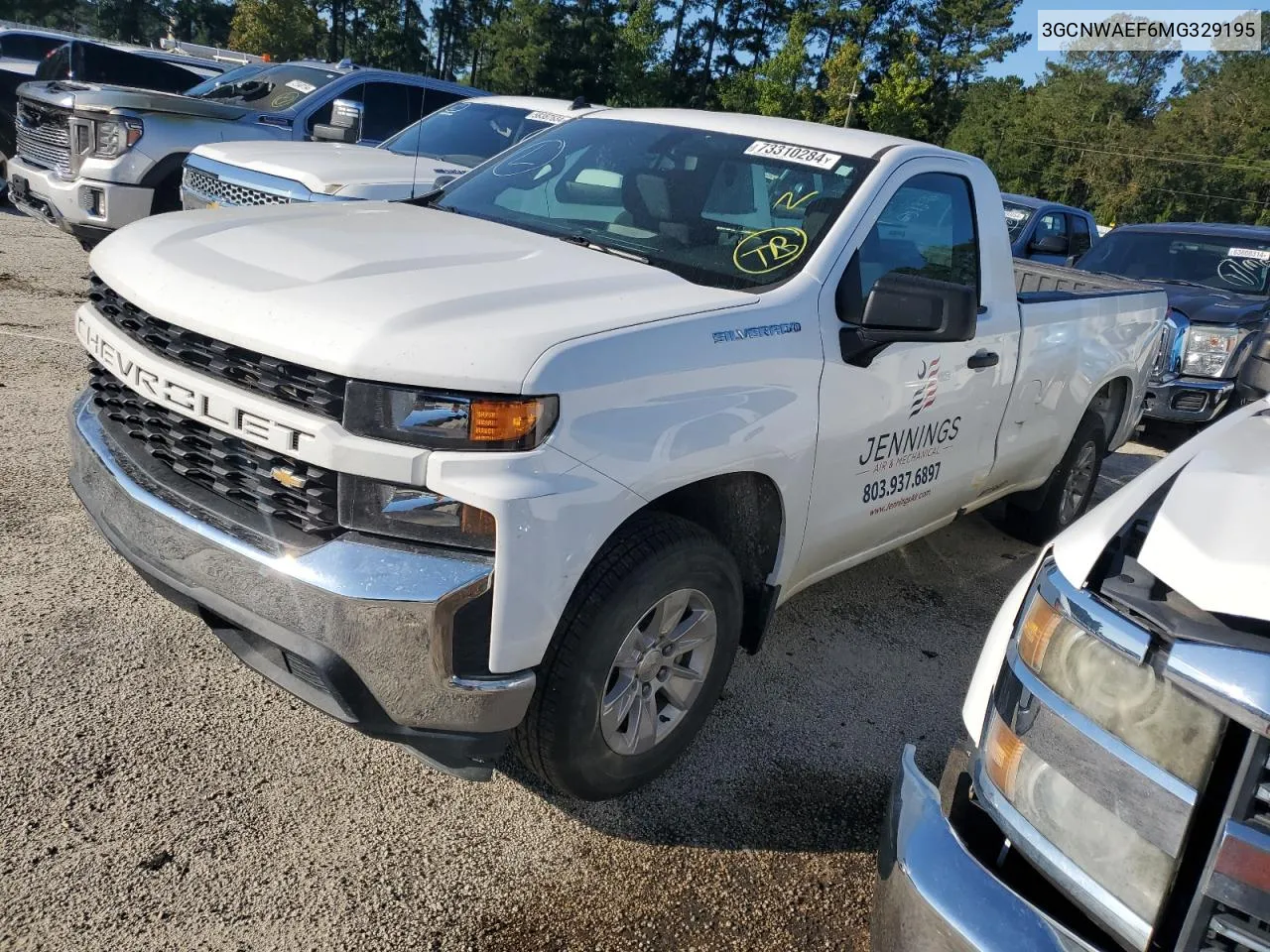 2021 Chevrolet Silverado C1500 VIN: 3GCNWAEF6MG329195 Lot: 73310284