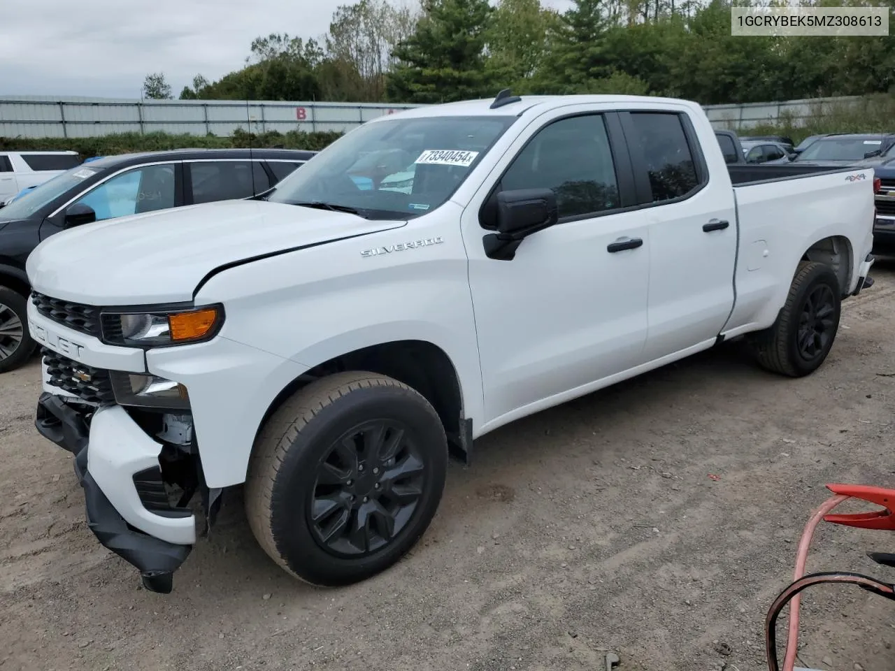 2021 Chevrolet Silverado K1500 Custom VIN: 1GCRYBEK5MZ308613 Lot: 73340454