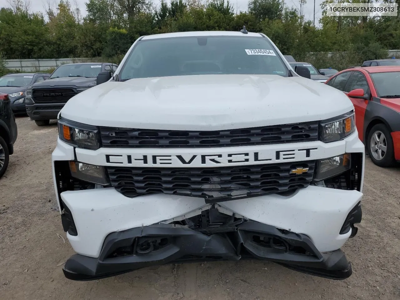 2021 Chevrolet Silverado K1500 Custom VIN: 1GCRYBEK5MZ308613 Lot: 73340454