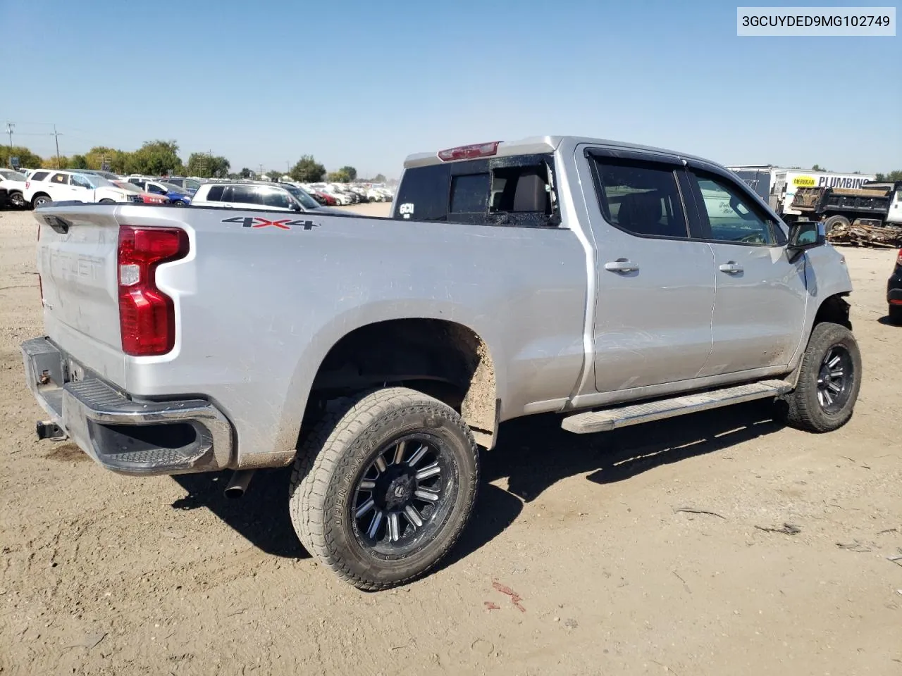 2021 Chevrolet Silverado K1500 Lt VIN: 3GCUYDED9MG102749 Lot: 73362344