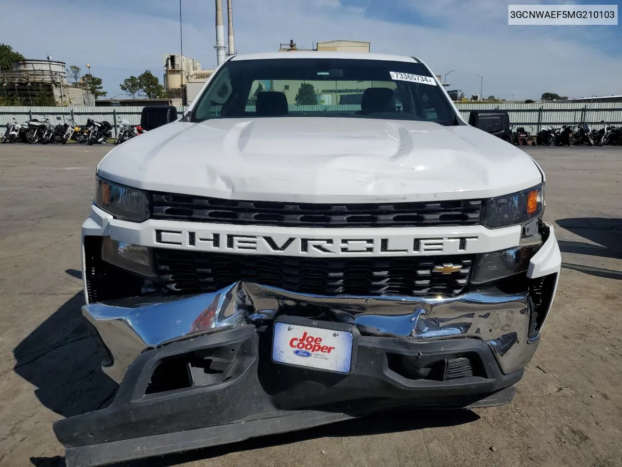 3GCNWAEF5MG210103 2021 Chevrolet Silverado C1500