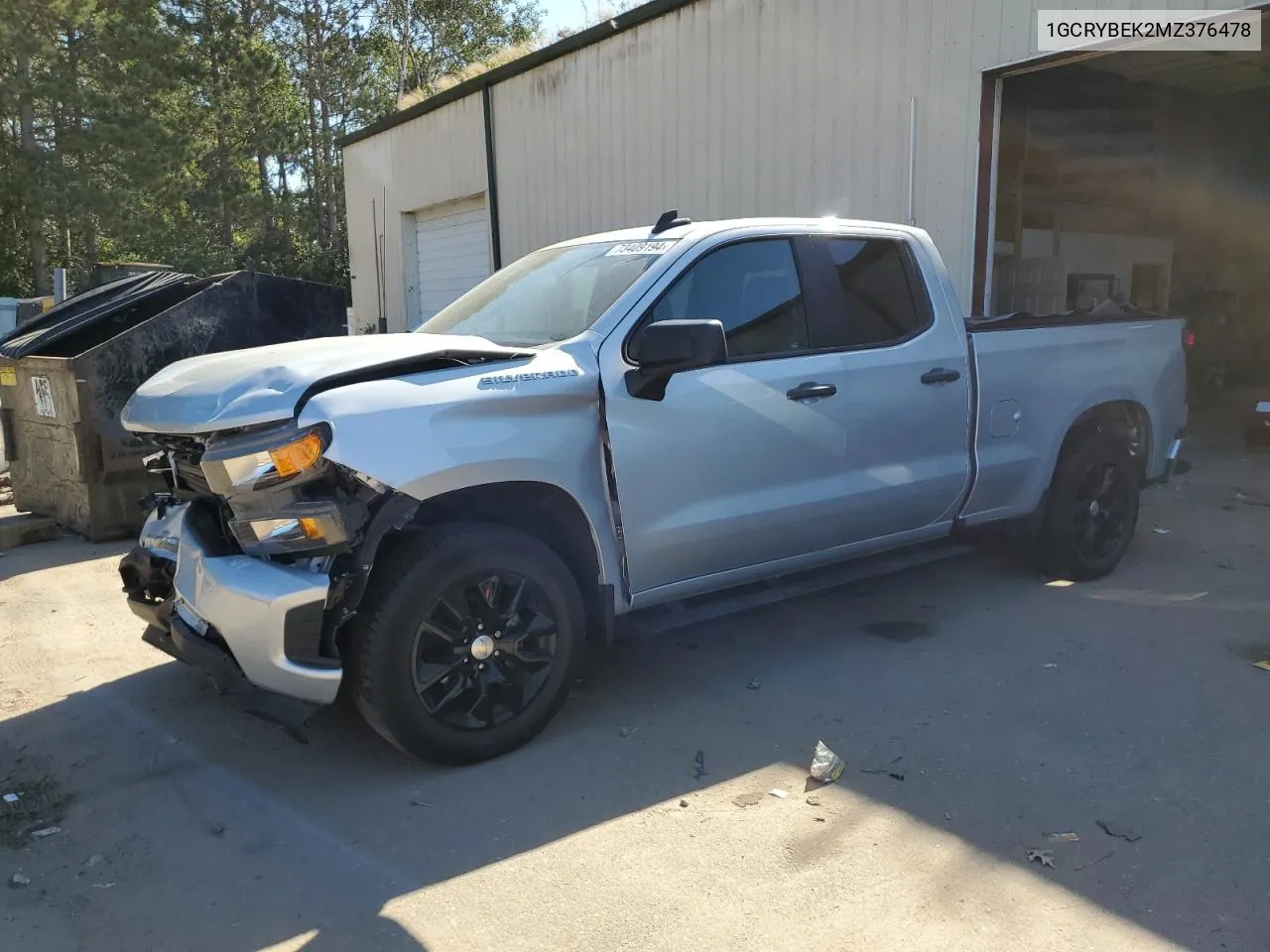 2021 Chevrolet Silverado K1500 Custom VIN: 1GCRYBEK2MZ376478 Lot: 73409194