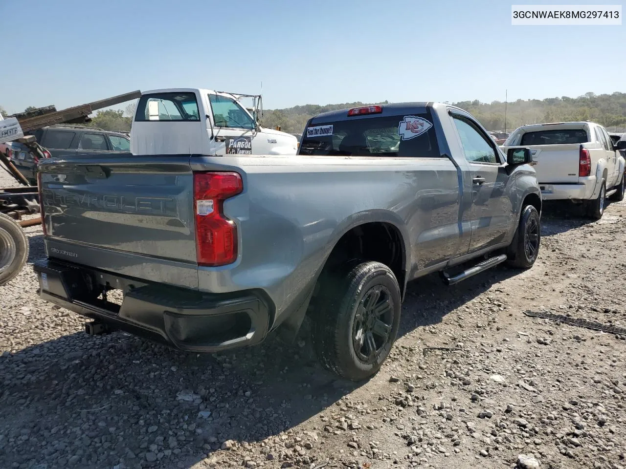 2021 Chevrolet Silverado C1500 VIN: 3GCNWAEK8MG297413 Lot: 73531254