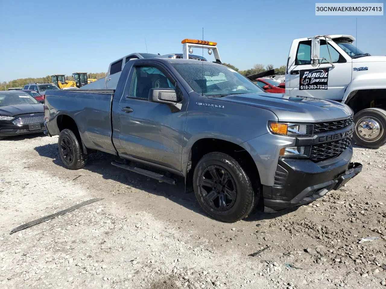 2021 Chevrolet Silverado C1500 VIN: 3GCNWAEK8MG297413 Lot: 73531254