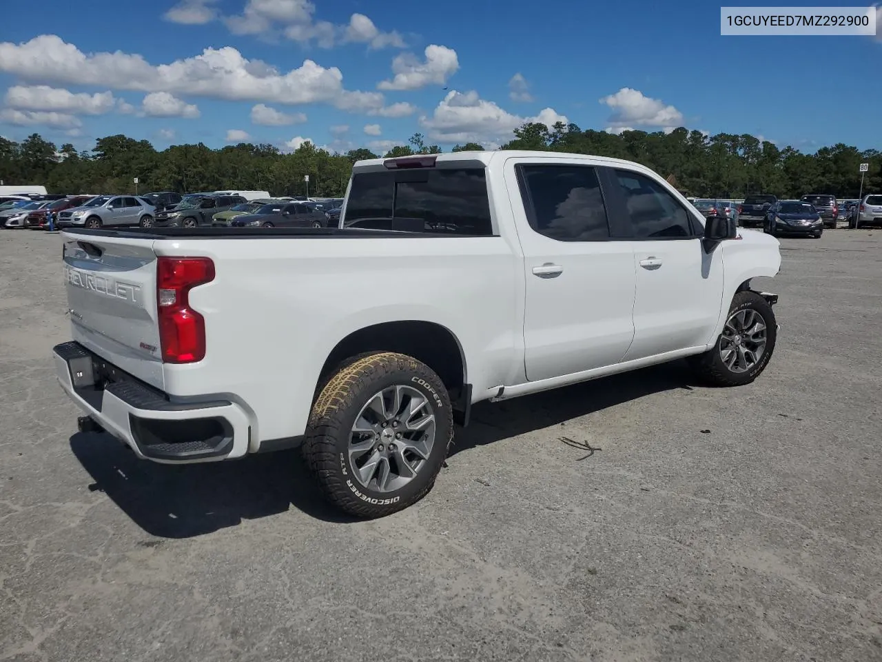 2021 Chevrolet Silverado K1500 Rst VIN: 1GCUYEED7MZ292900 Lot: 73646164