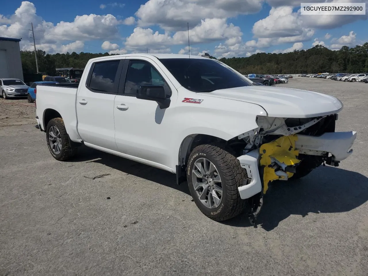 2021 Chevrolet Silverado K1500 Rst VIN: 1GCUYEED7MZ292900 Lot: 73646164