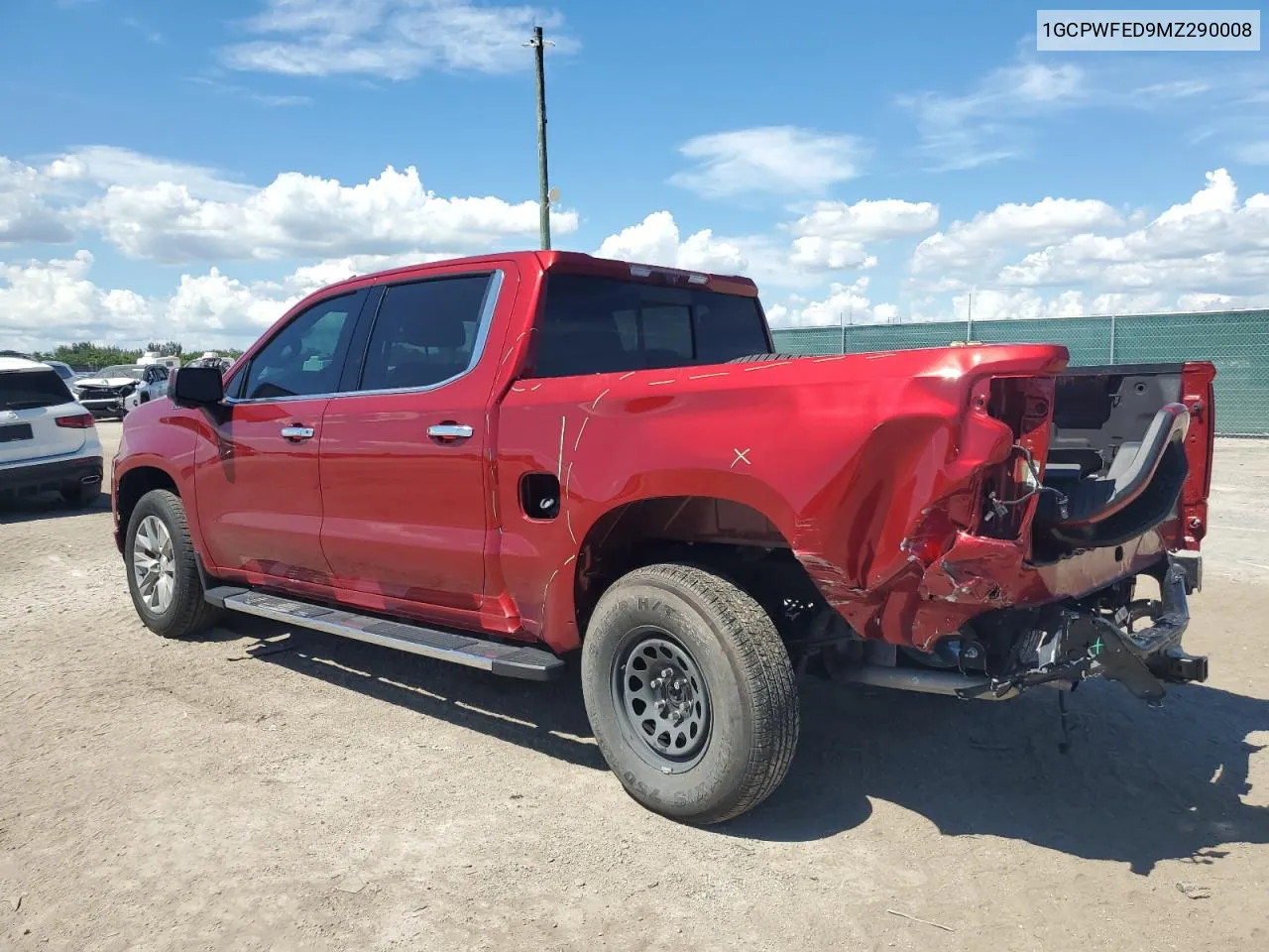 2021 Chevrolet Silverado C1500 High Country VIN: 1GCPWFED9MZ290008 Lot: 73764744