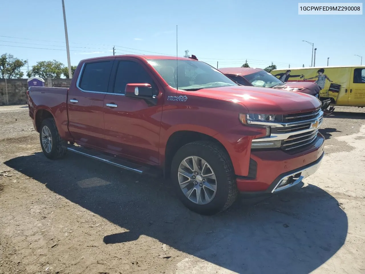 2021 Chevrolet Silverado C1500 High Country VIN: 1GCPWFED9MZ290008 Lot: 73764744