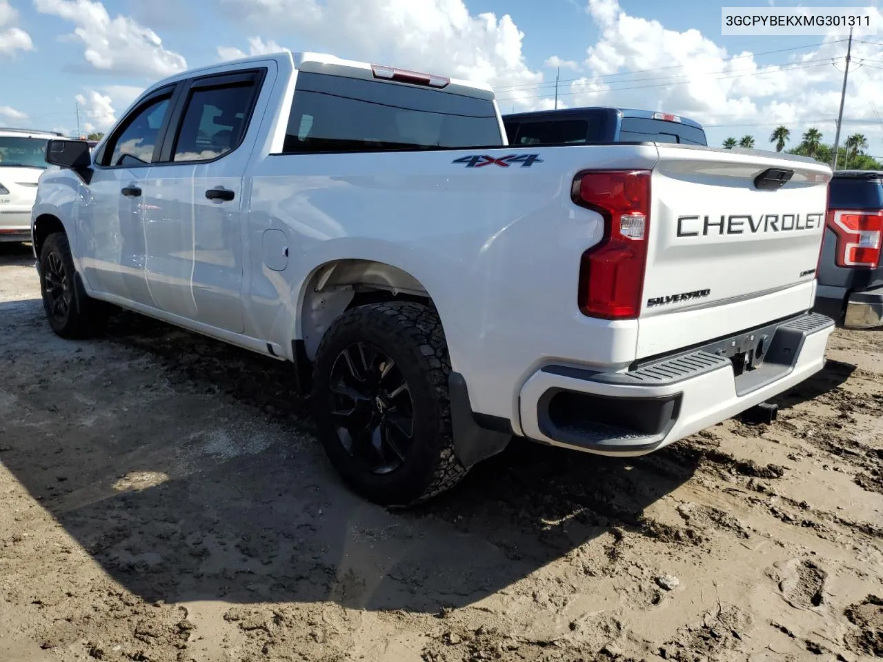 2021 Chevrolet Silverado K1500 Custom VIN: 3GCPYBEKXMG301311 Lot: 73829634