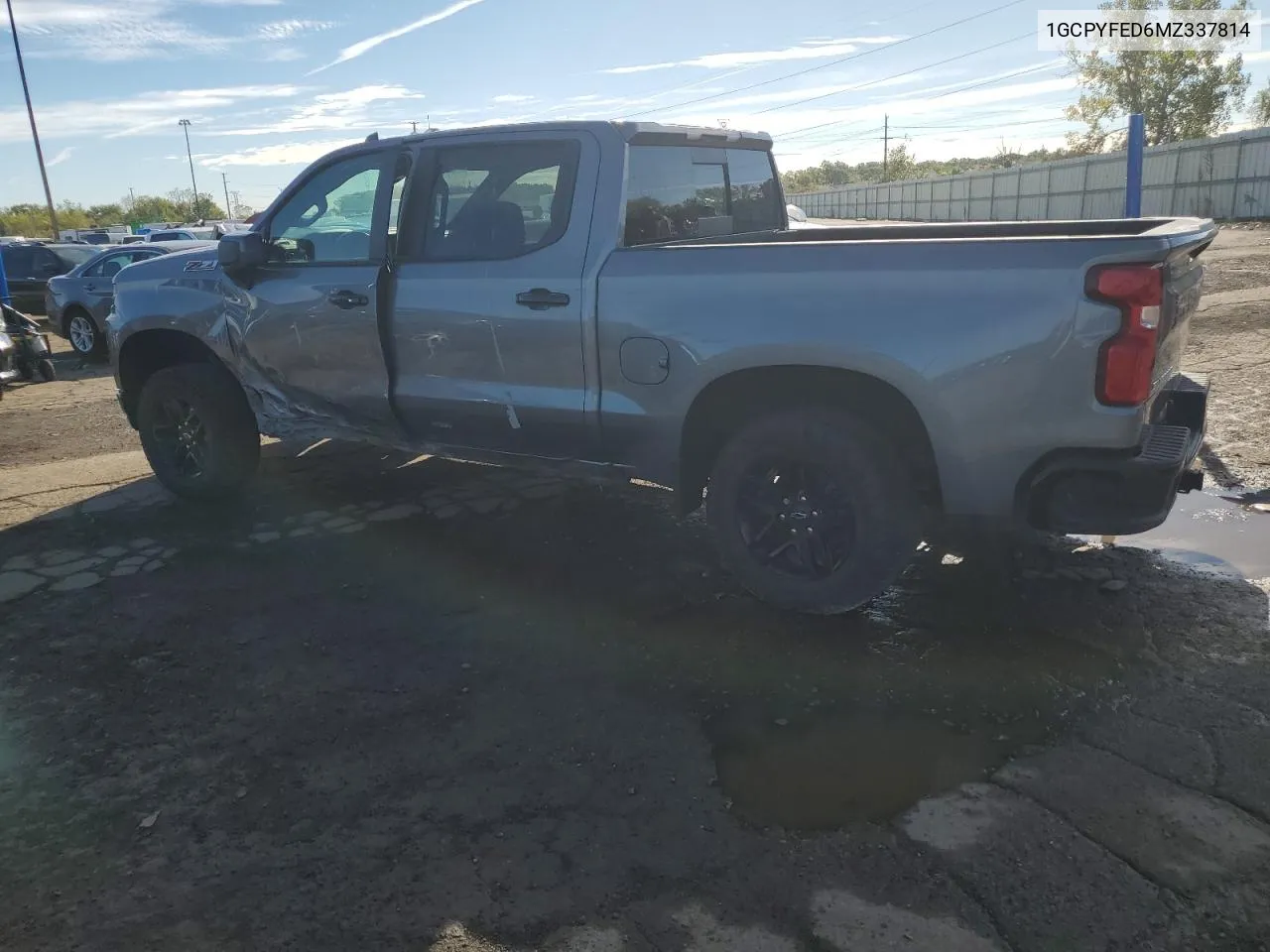 2021 Chevrolet Silverado K1500 Lt Trail Boss VIN: 1GCPYFED6MZ337814 Lot: 74052234