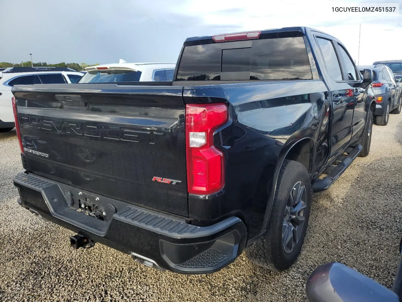 2021 Chevrolet Silverado K1500 Rst VIN: 1GCUYEEL0MZ451537 Lot: 74093334