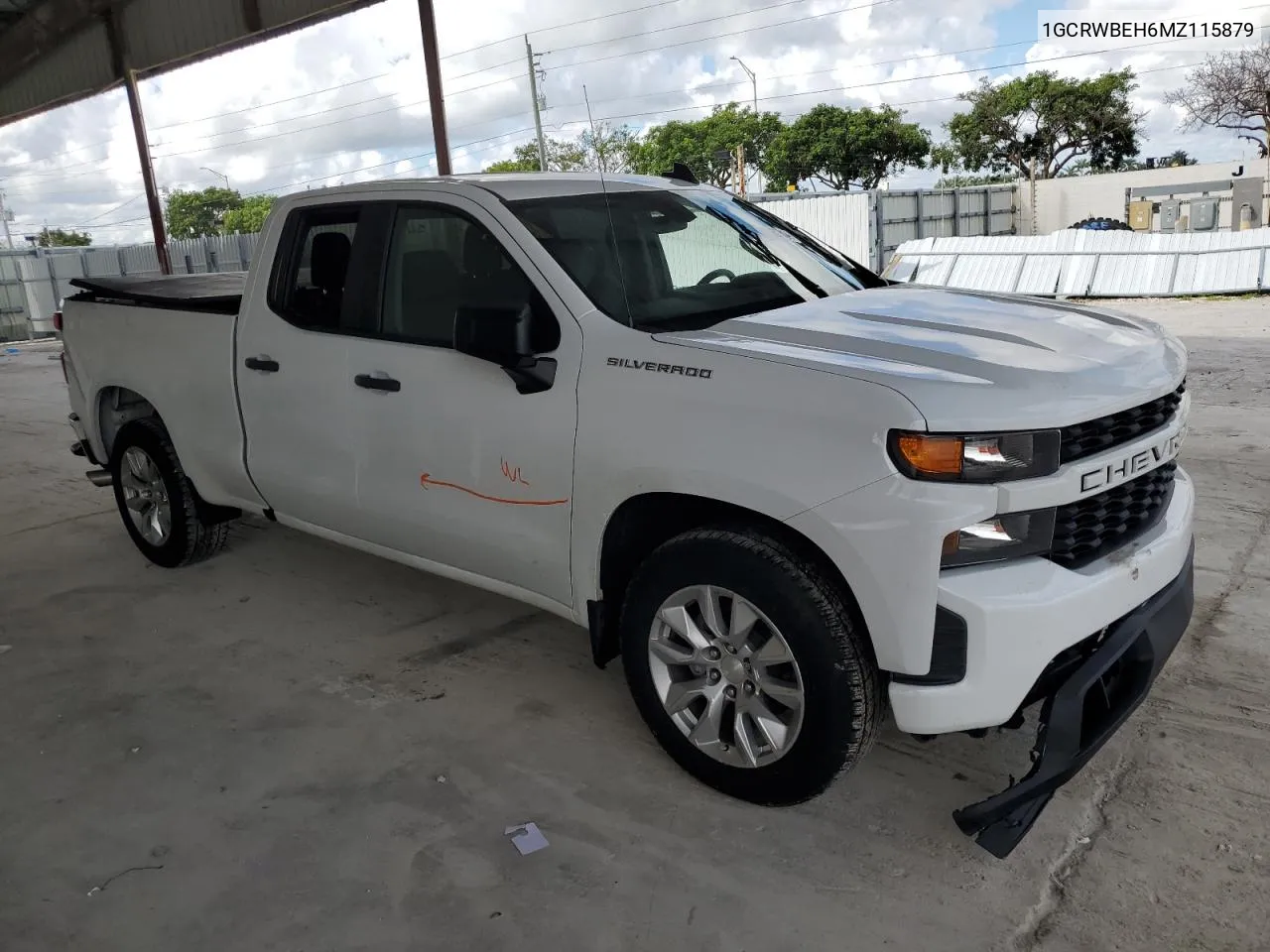 2021 Chevrolet Silverado C1500 Custom VIN: 1GCRWBEH6MZ115879 Lot: 74552314