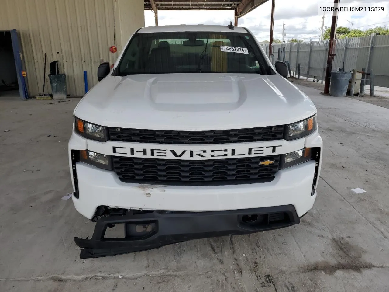 2021 Chevrolet Silverado C1500 Custom VIN: 1GCRWBEH6MZ115879 Lot: 74552314