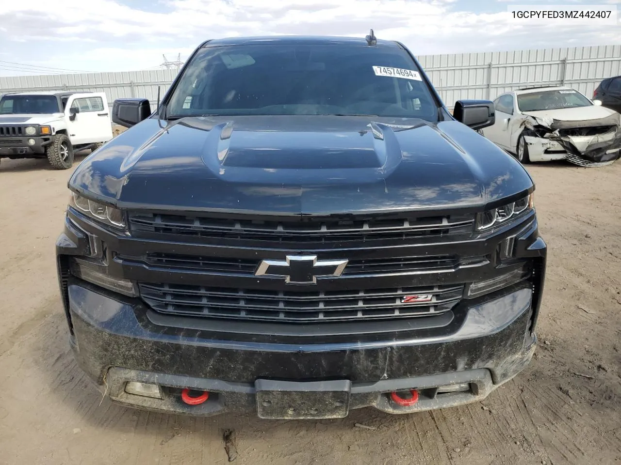 2021 Chevrolet Silverado K1500 Lt Trail Boss VIN: 1GCPYFED3MZ442407 Lot: 74574694