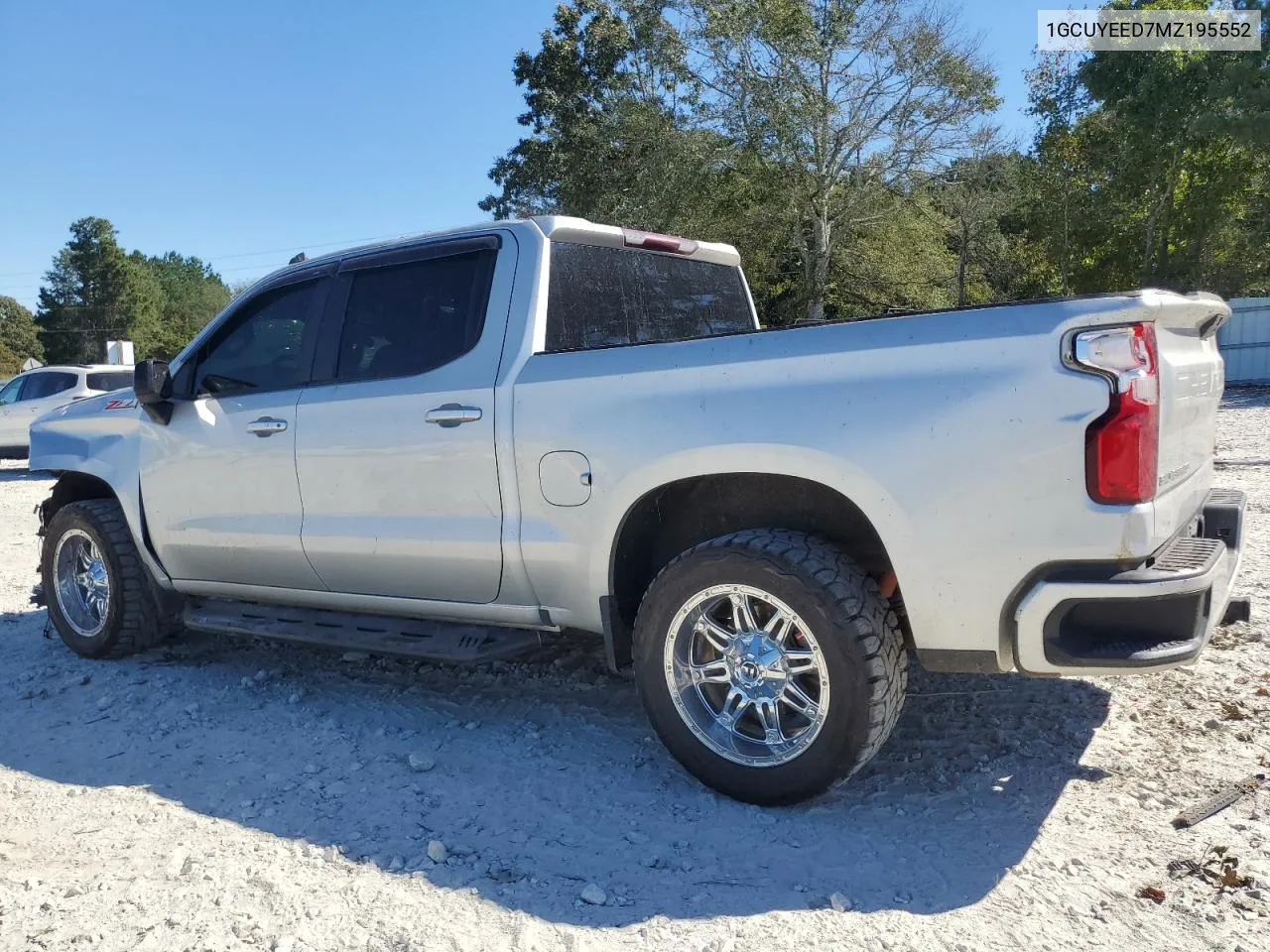 2021 Chevrolet Silverado K1500 Rst VIN: 1GCUYEED7MZ195552 Lot: 74760314