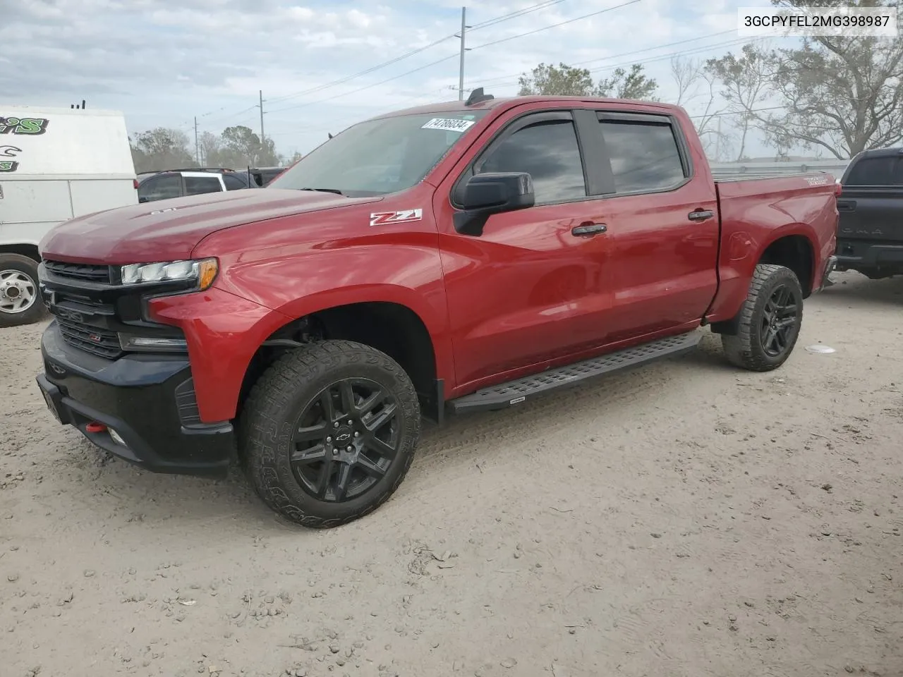 2021 Chevrolet Silverado K1500 Lt Trail Boss VIN: 3GCPYFEL2MG398987 Lot: 74786034