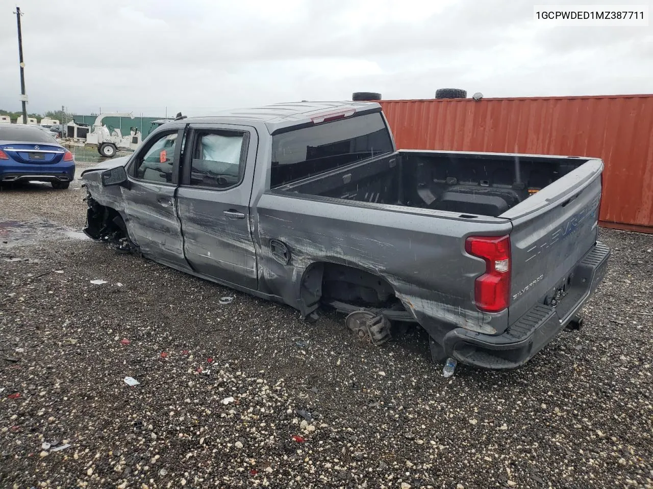 2021 Chevrolet Silverado C1500 Rst VIN: 1GCPWDED1MZ387711 Lot: 74797604