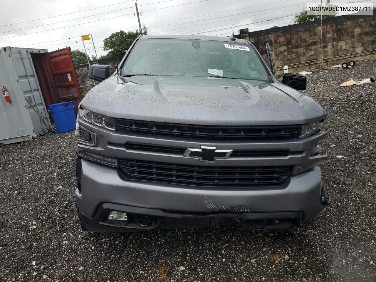 2021 Chevrolet Silverado C1500 Rst VIN: 1GCPWDED1MZ387711 Lot: 74797604