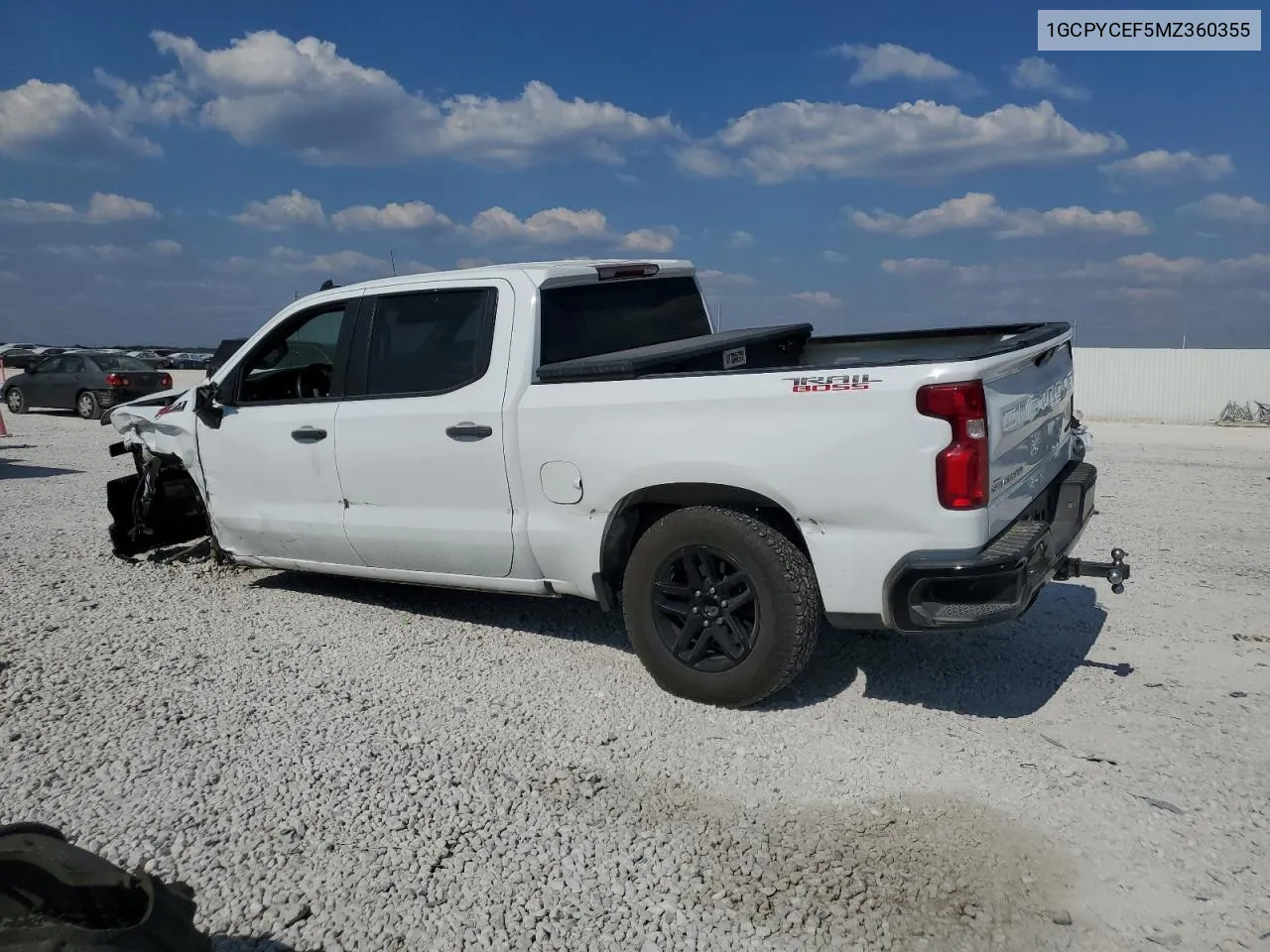 2021 Chevrolet Silverado K1500 Trail Boss Custom VIN: 1GCPYCEF5MZ360355 Lot: 74922104