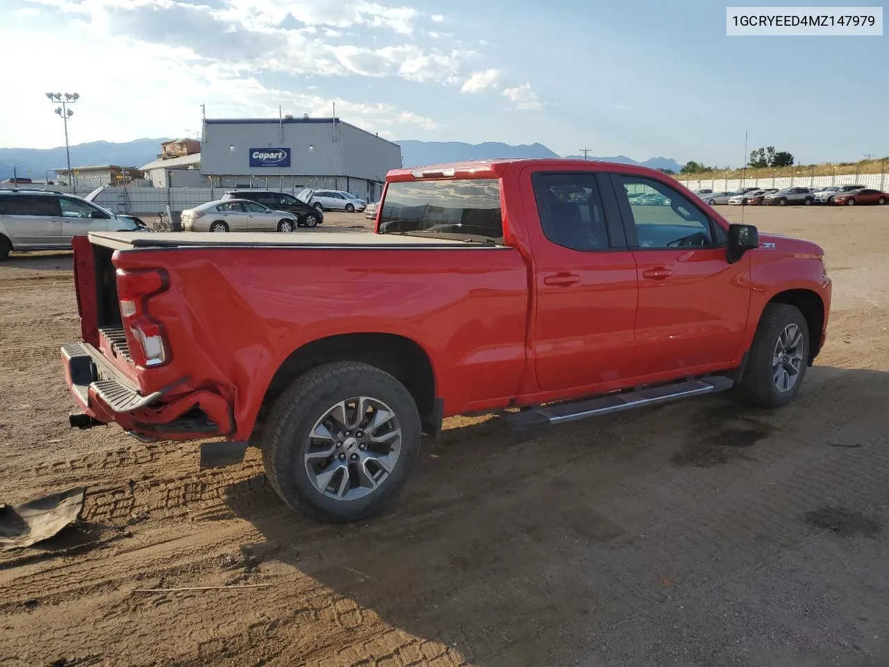 2021 Chevrolet Silverado K1500 Rst VIN: 1GCRYEED4MZ147979 Lot: 74992624