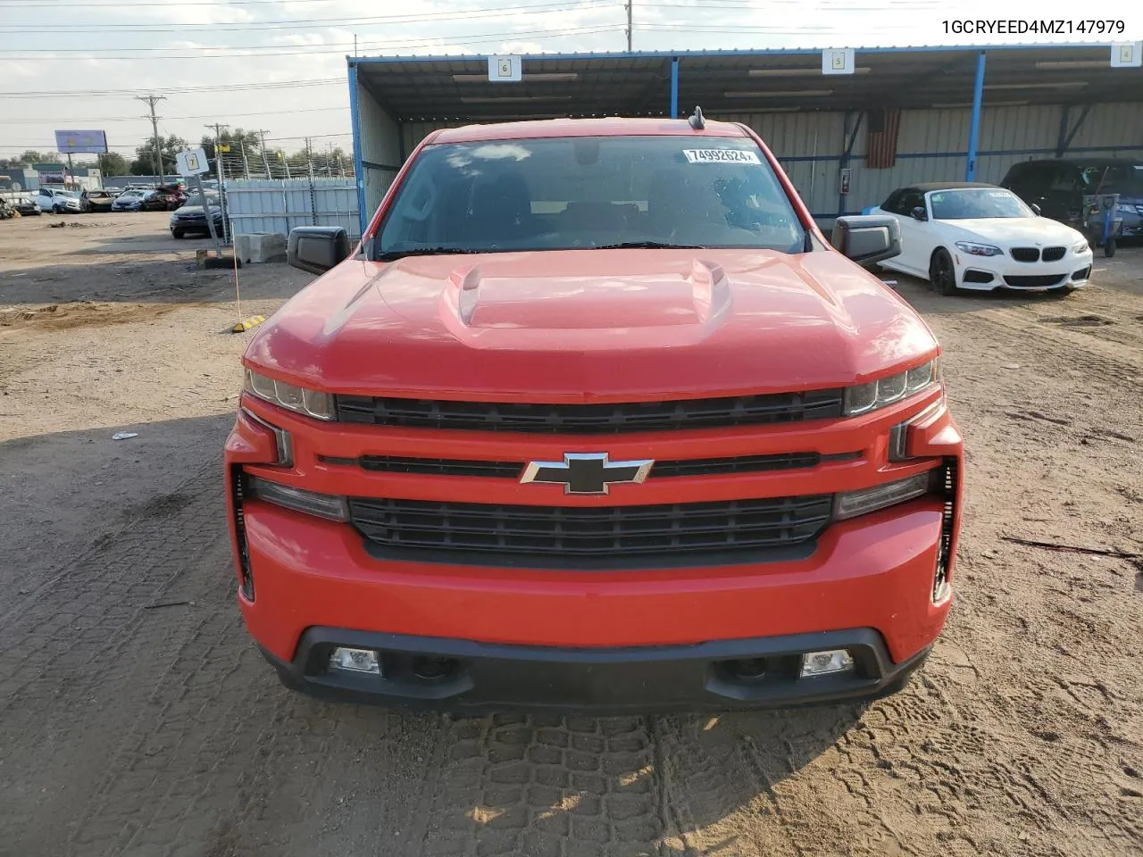 2021 Chevrolet Silverado K1500 Rst VIN: 1GCRYEED4MZ147979 Lot: 74992624