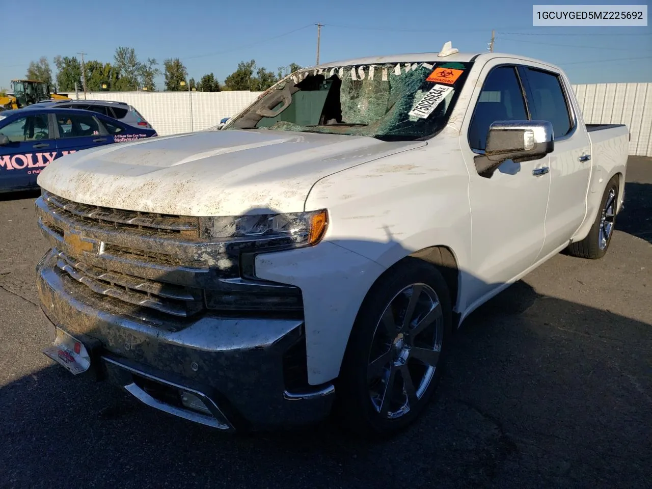 2021 Chevrolet Silverado K1500 Ltz VIN: 1GCUYGED5MZ225692 Lot: 75026934