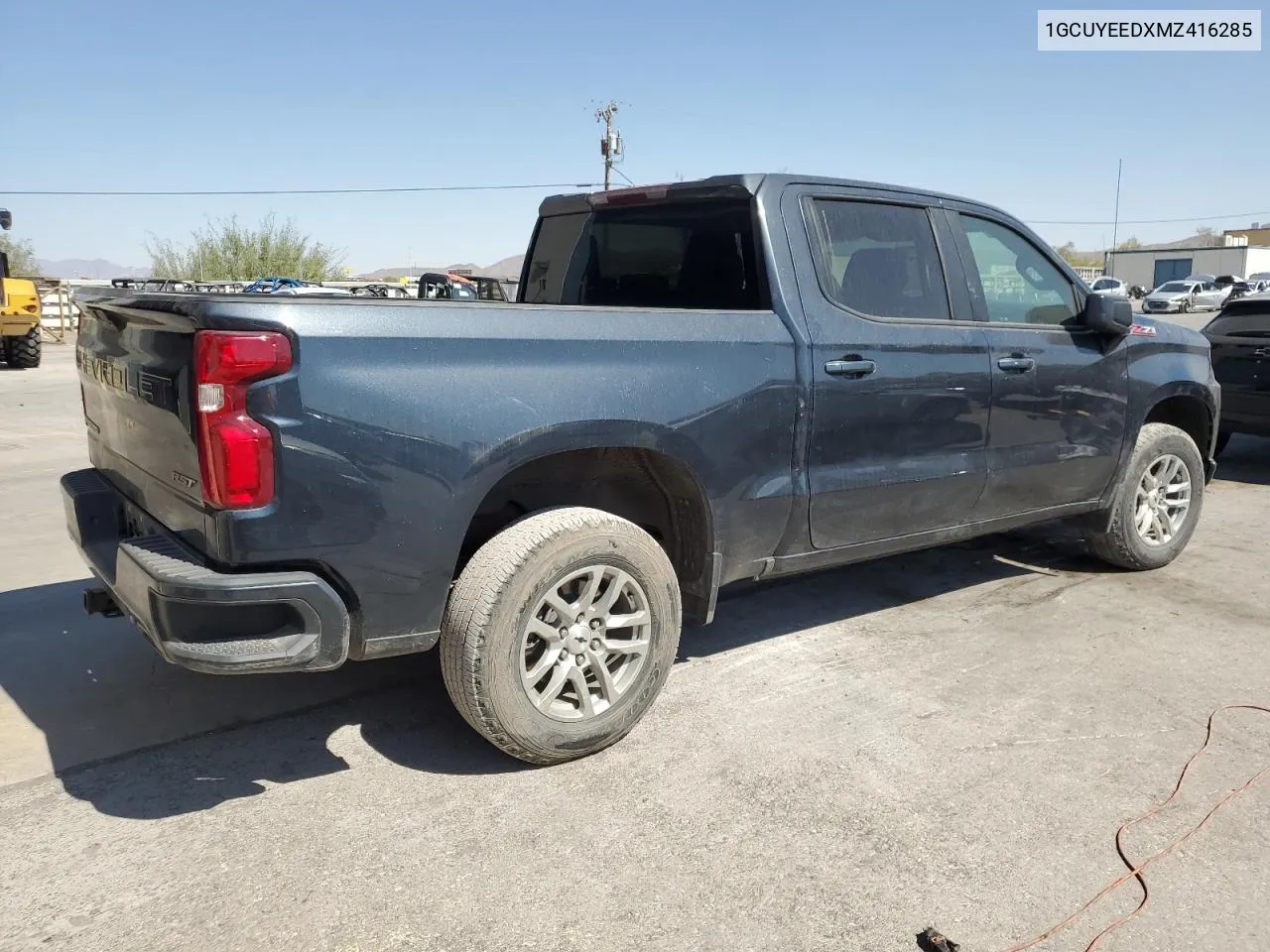 2021 Chevrolet Silverado K1500 Rst VIN: 1GCUYEEDXMZ416285 Lot: 75079454