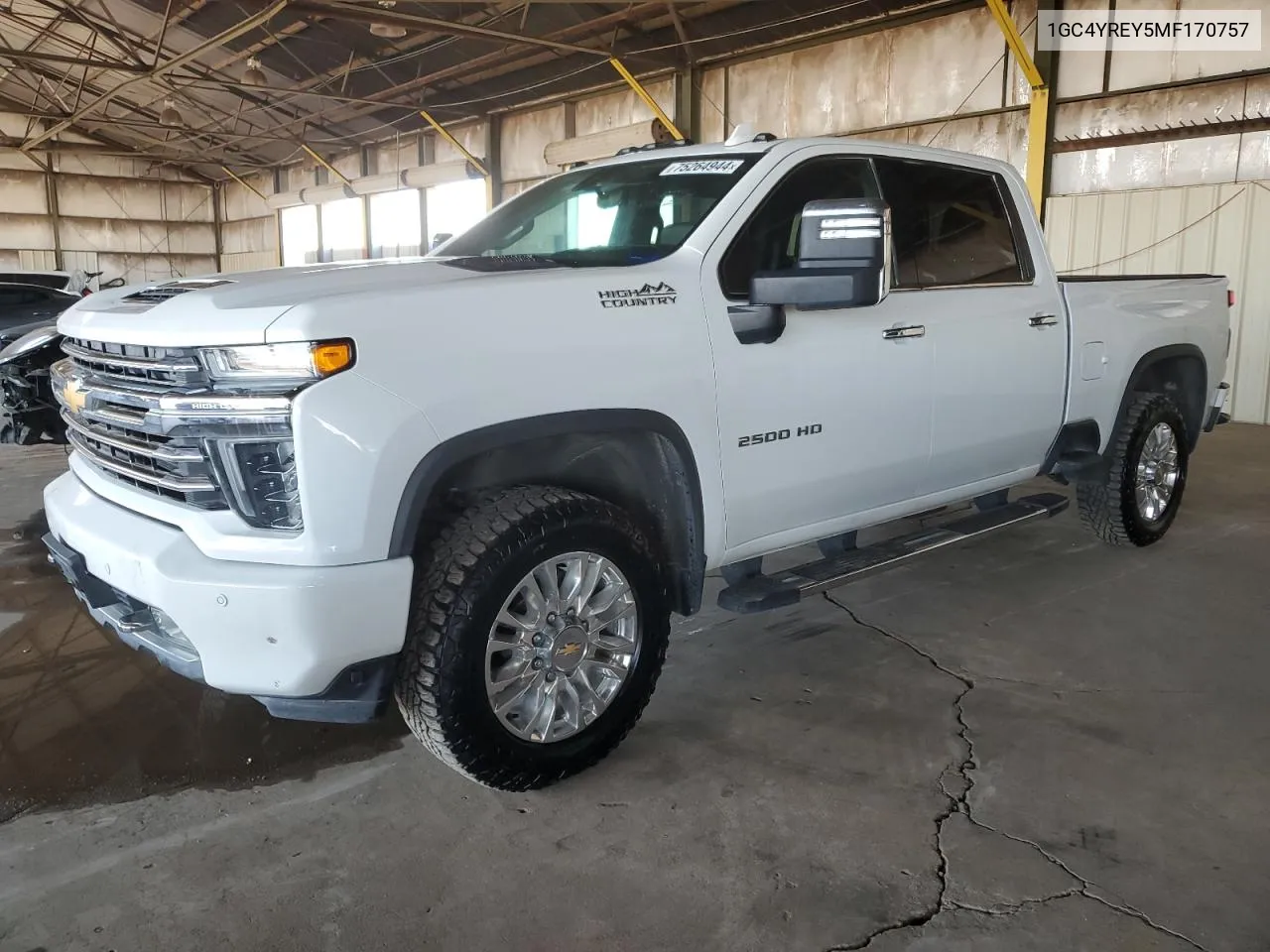 2021 Chevrolet Silverado K2500 High Country VIN: 1GC4YREY5MF170757 Lot: 75264944