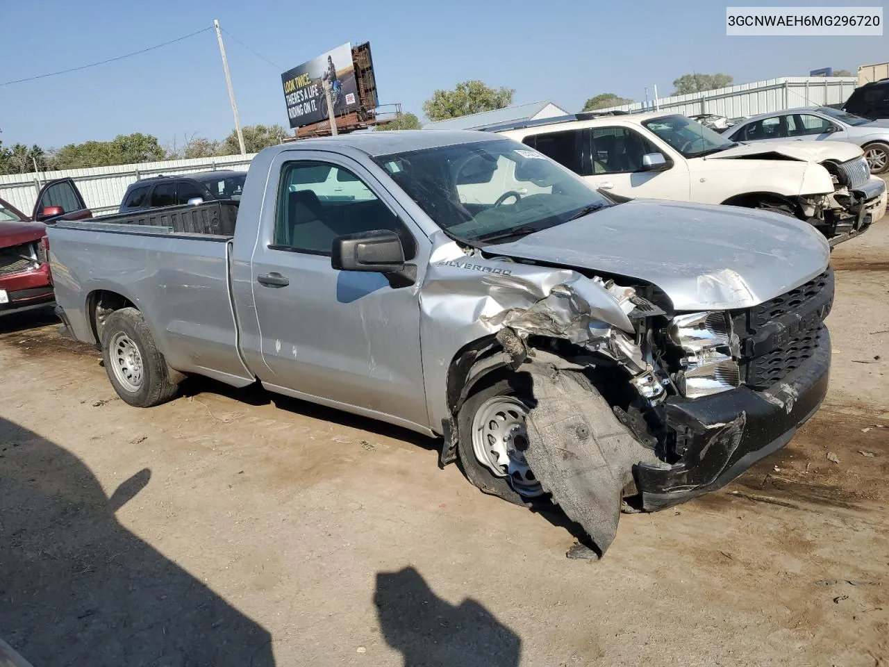 2021 Chevrolet Silverado C1500 VIN: 3GCNWAEH6MG296720 Lot: 75314224